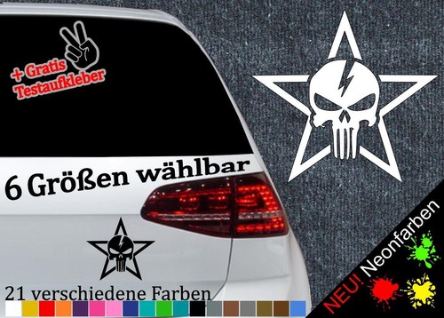 Punisher mit stern aufkleber - mit,