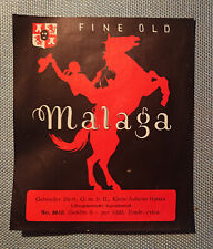 altes Weinetikett Etikett Label Feiner alter Malaga Illert Kunstanstalt Hanau