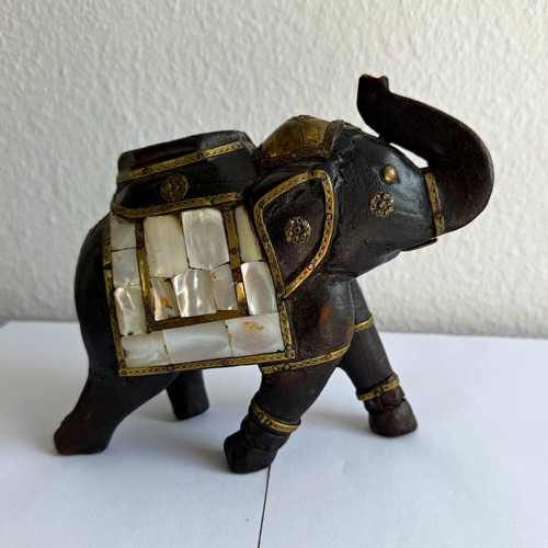 Elefant dekofigur schwarz gold - elefant,