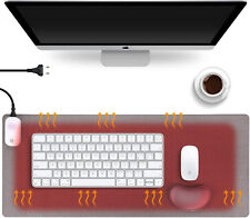 Lecone Tischunterlage Beheizte Mauspad Heizung, 80*33cm Große Mausmatte 220v Neu