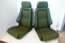 RECARO SPECIALIST M PAAR LEDER-STOFF GRÜN NEU BEZOGEN