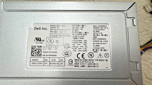 Dell d350pd netzteil - d350pd-00, 350w