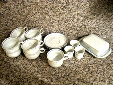 Arzberg Daily Lagune Butterdose, Eierbecher, Untertassen, Kaffeetasse, Teetassen