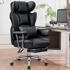 KERDOM Executive Ergonomic Office Chair - High-Back PU Leather with Footrest