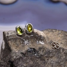 Peridot ohrring 925er silber - 925er,