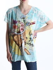 Damen T-Shirt, Blusen, Damen Shirt Moda Italia