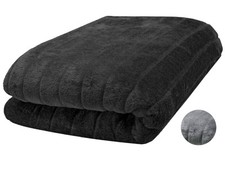 Kuscheldecke Wohndecke Wendedecke grau oder schwarz 150x200 cm