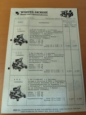 wheel horse preisliste 1978