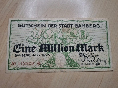 Notgeld million bamberg 1923 - notgeld, 1