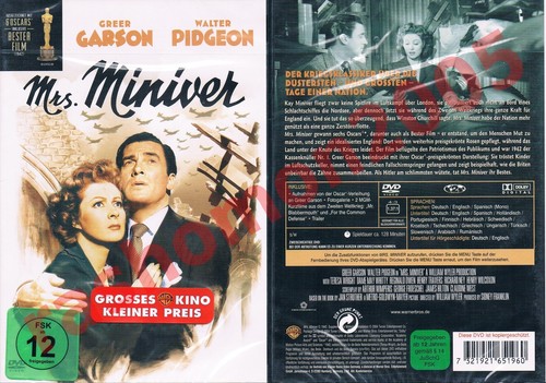 Dvd mrs miniver greer - dvd,