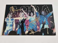Abba signed vintage postcard - signed,