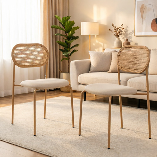 2er rattan esszimmerstühle - 2er,