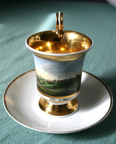 Biedermeier ansichtentasse - biedermeier,
