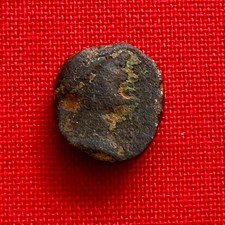 Unbekannte kleine Griechische Antike Münze männlicher Kopf Portrait  Pferd