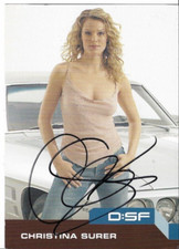 Christina Surer, tolle Karte No 5 , original unterschrieben, pers. gesammelt