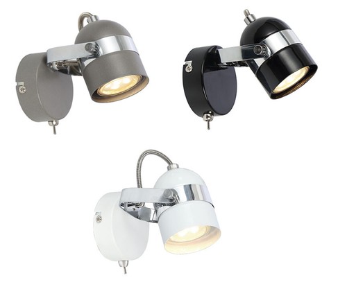 Nachttischlampe gu10 grau - nachttischlampe,