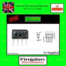 Diotec B40C2300-1500 Silizium-Brückengleichrichter einphasig 40 V 2,3 A UK-Verkäufer