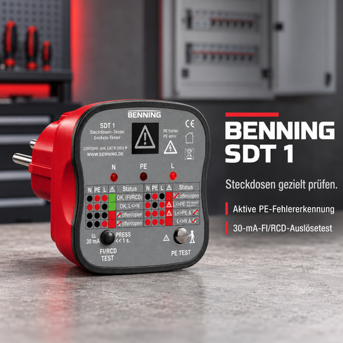 Benning sdt steckdosentester - sdt, 1