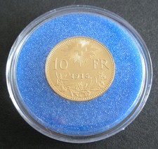 10 SFr "Alpenmädchen" 1915 " "Helvetia" / "Vreneli" (Gold, Goldmünze)