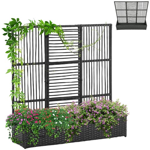 Polyrattan hochbeet mit - polyrattan,