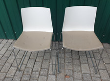 Arper  2 Weiß/Beige 2x Stühle Gebraucht
