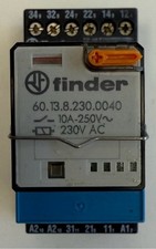 Finder Relaissockel + Relais 10A - 250V AC / 230VAC / 90.73.0 / 60.13.8.230.0040