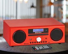 Roadstar HRA-9D+BT Digitalradio DAB/DAB+/UKW/RDS/USB/CD/MP3/Wecker/Encoding Rot
