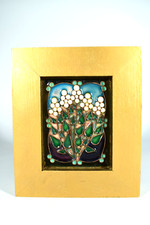 Atelier Erna OLITZSCHER Steg-Emaille Bild ° Blumen Wandbild °°