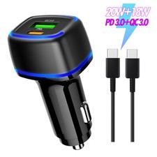 Autoladegerät Kfz Adapter Dualport Usb C Ladekabel Universal Smartphone Handy