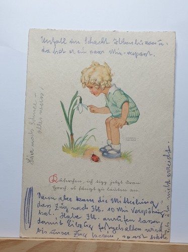 Grusskarte aquarell kind - grusskarte,,