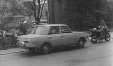 Foto Auto, Oldtimer: WARTBURG 353 + MZ ES-Reihe mit Windschild, DDR 1972, 9x14cm