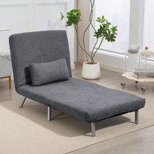 HOMCOM Schlafsessel 3-in-1 klappbar Schlafsofa mit Bettfunktion Relaxsessel