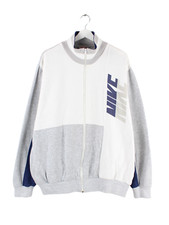 Nike 80s Vintage Spellout Print Sweatjacke Grau XXL Herren