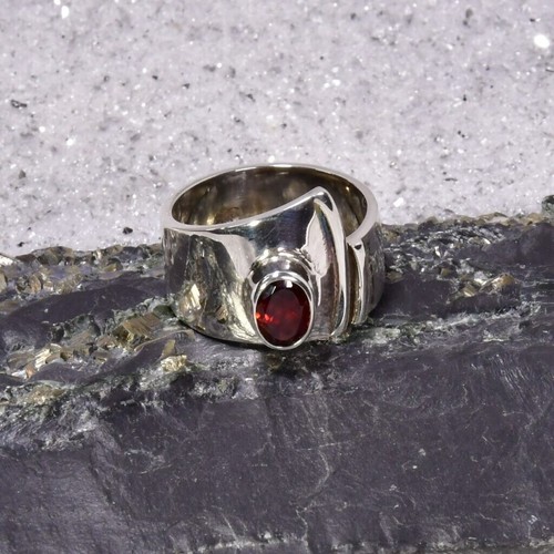 Granat ring 925er silber - 925er,