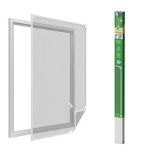 Fiberglas Fliegengitter-Fenster-Rahmen weiß 120x140 cm Magnet-Befestigung