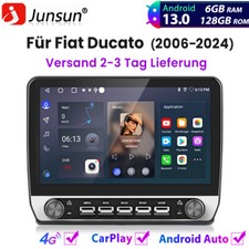 10.1'' Carplay Android 14.0 Autoradio GPS NAVI 6+128GB Für Fiat Ducato 2006-2024