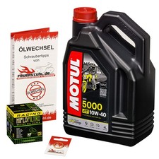 Suzuki GSXR 1100, 86-88, GU74C; Motul 10w40 Öl; HiFlo Racing Ölfilter Motorölset