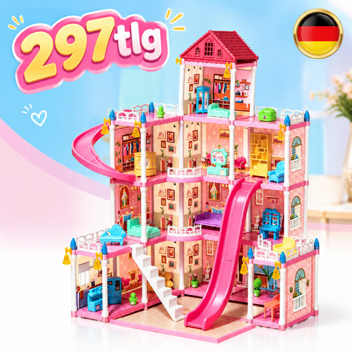 Puppenhaus mit möbeln und - möbeln,