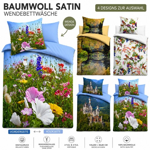 Bettwäsche baumwolle satin - baumwolle,