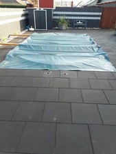 Poolabdeckung,Poolplane,Plane 3,8x6,5m+ Ösen