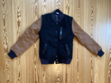 Nike Destroyer Varsity Letterman Stadium Jacket- Black - Small - Leather sleeves