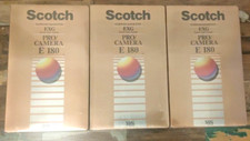 3x SCOTCH Exg Pro Camera Vhs Professional Cassette E-180 VHS Videokassette NEU!