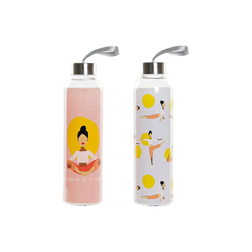 Yoga trinkflasche glas - yoga,
