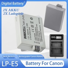 2X 1600mAh LP-E5 Akku Für