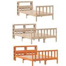 Massivholzbett Einzelbett Bettgestell Singlebett Bett ohne Matratze Kiefernholz