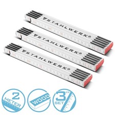 STAHLWERK Zollstock 3er Set 2