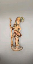 Holzfigur " Hl. Christopherus " aus Holz gefertigt und bemalt/ höhe ca. 29cm