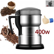 400W Elektrische Kaffeemühle Edelstahl Kaffeebohnen Getreide Nuss Bohne Mahl DE