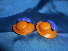 Playmobil 70159 Musketier Mittelalter 2 x Hut braun Feder lilablau Konvolut top