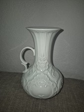 Wunsiedel Bavaria Porzellan Vase Blumenvase Weiß Elegant Schlank Griff 21x14cm